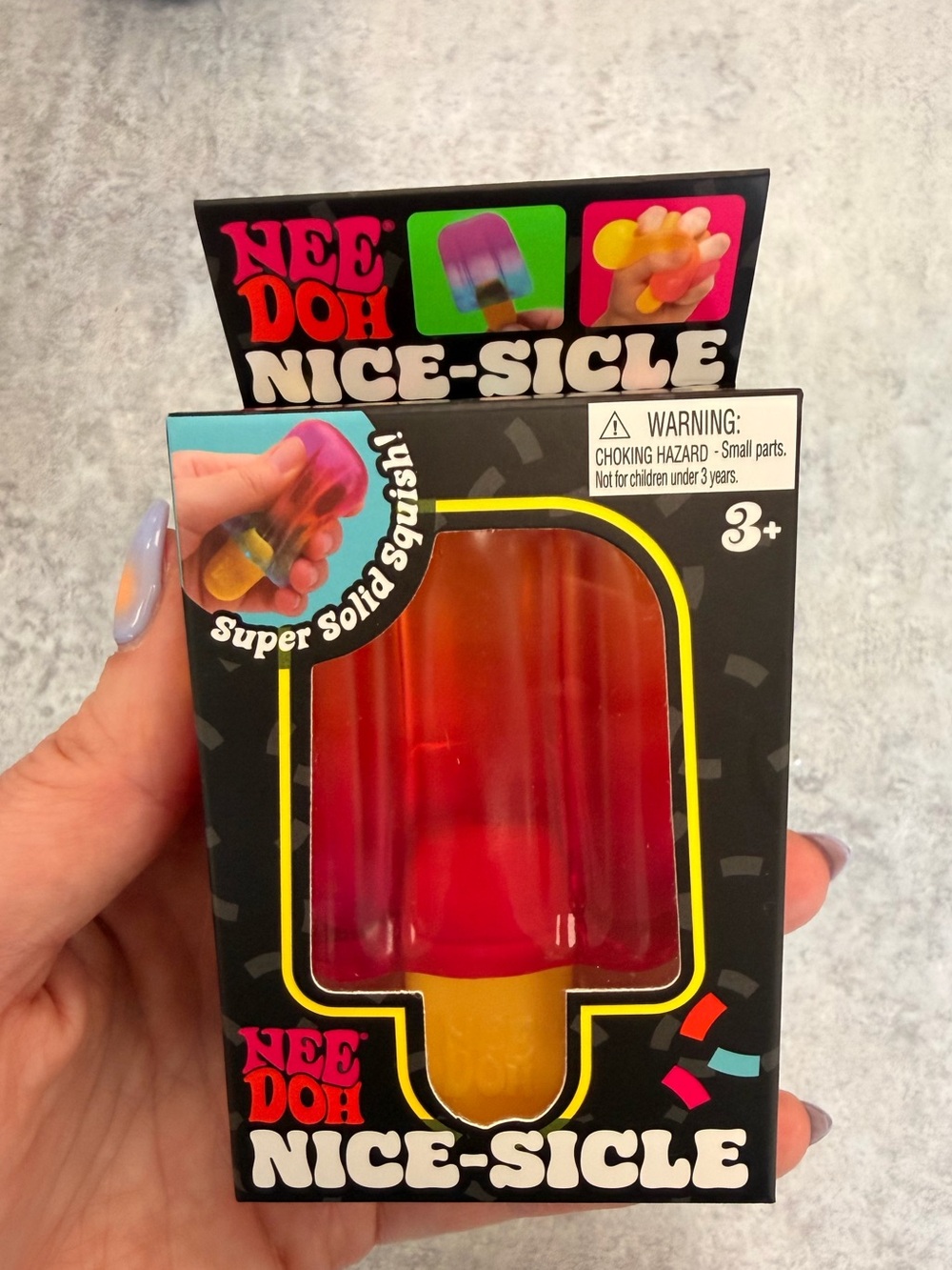 NeeDoh Nice-Sicle Popsicle Toy - Pink & Yellow
